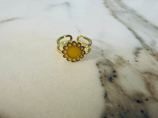 Ring goud bloem
