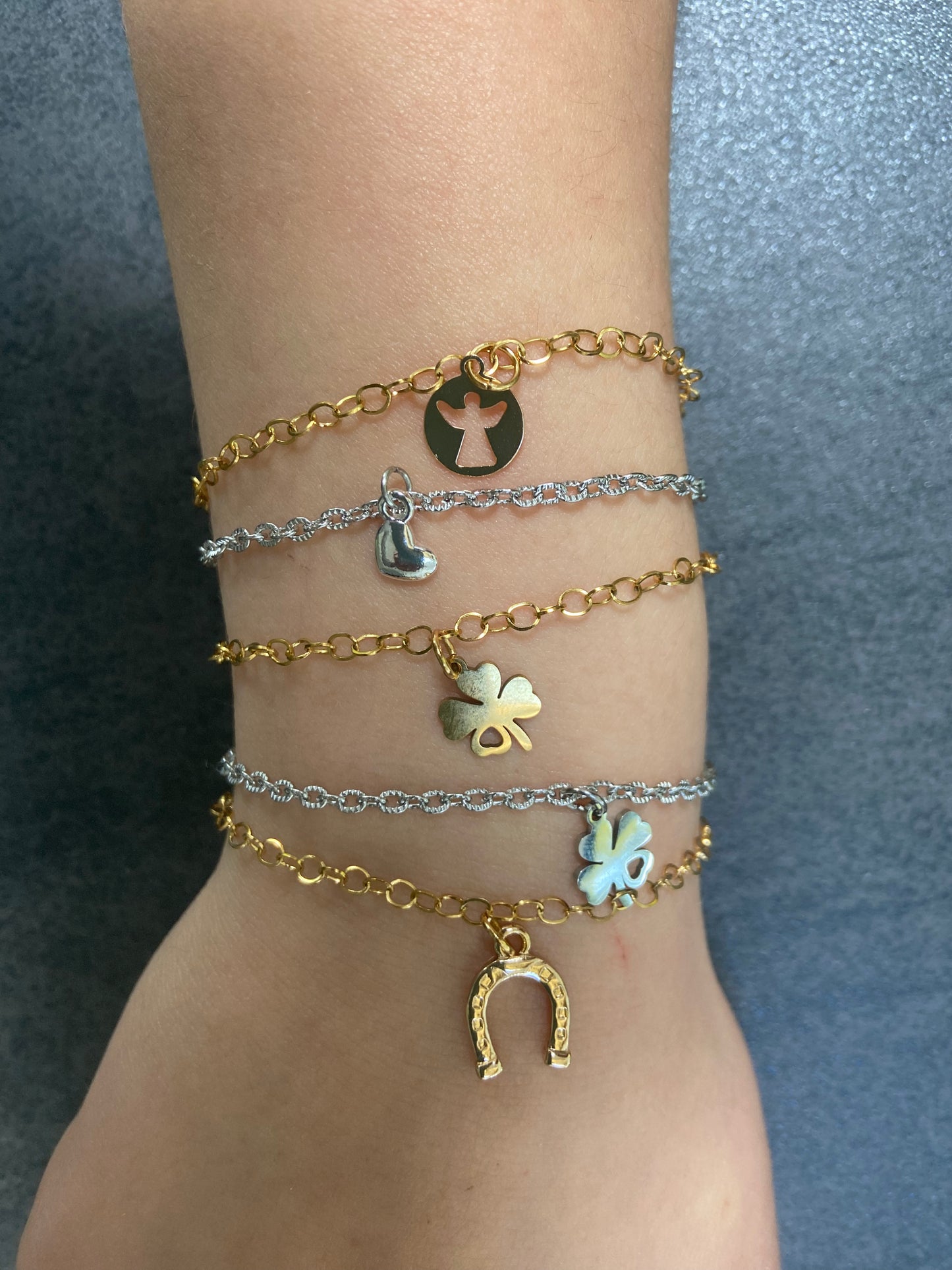 armband goud fijn met klavertje