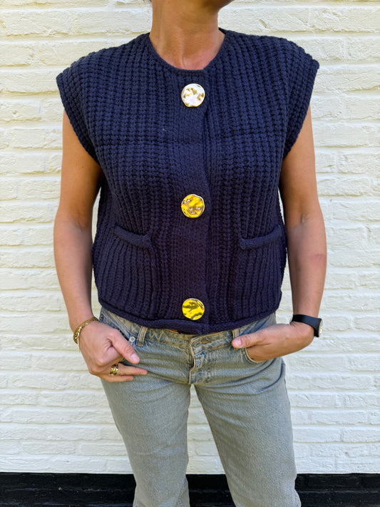 Cardigan blauw