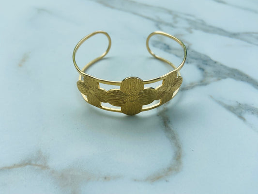 Armband Bloemen feest goud